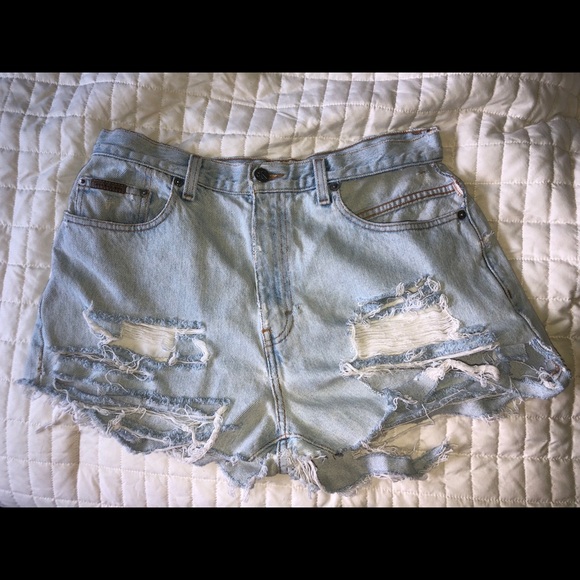 vintage light wash calvin klein shorts - Picture 1 of 3